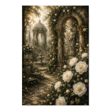 Ghost Camellia Sanctuary Vintage Botanical Art