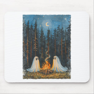 Ghost Campfire Camping Lover Forest Gothic Hallowe Mouse Pad