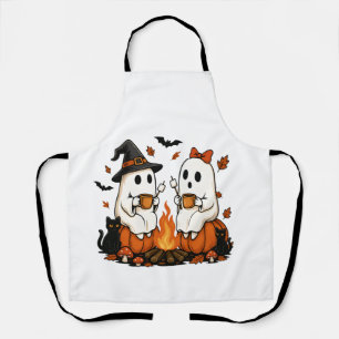 Ghost Campfire Halloween Apron