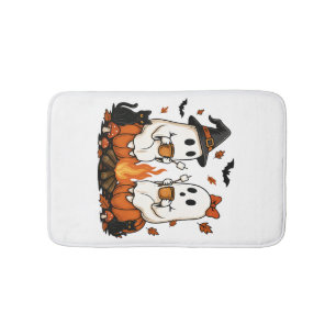 Ghost Campfire Halloween Bath Mat
