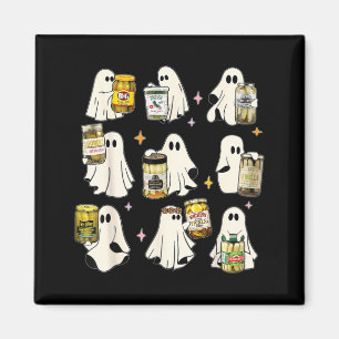 Ghost Canned Pickles Cute Ghost Pickle Jar Canning Magnet