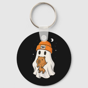 Ghost Capybara Halloween Animal Lover Beenie Hat B Key Ring