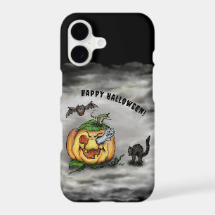 Ghost , Cat , Bat and Pumpkin , Happy Halloween!