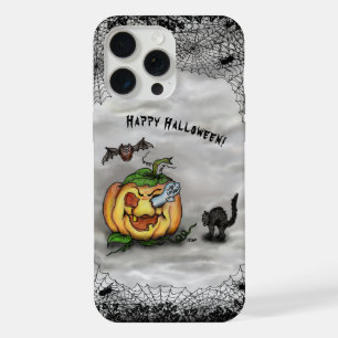 Ghost , Cat , Bat and Pumpkin , Happy Halloween! iPhone 15 Pro Max Case