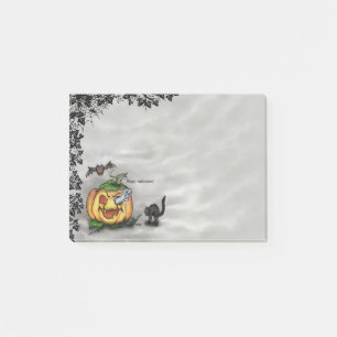 Ghost , Cat , Bat and Pumpkin , Happy Halloween! Post-it Notes