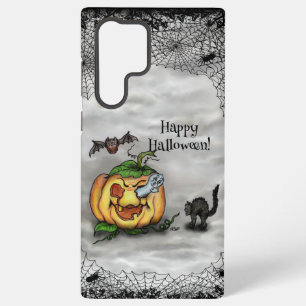 Ghost , Cat , Bat and Pumpkin , Happy Halloween! Samsung Galaxy Case
