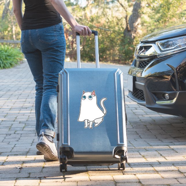 Ghost Cat Classic T-Shirt_1 (Suitcase Insitu)