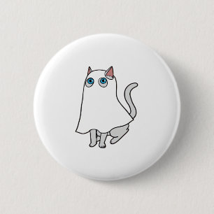 Ghost Cat Classic T-Shirt_1 6 Cm Round Badge