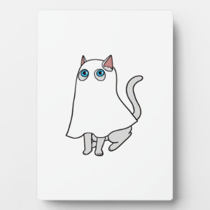 Ghost Cat Classic T-Shirt_1 Plaque