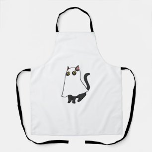Ghost Cat Classic T-Shirt_2 Apron