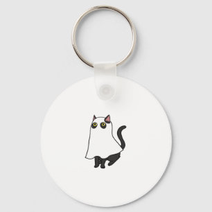 Ghost Cat Classic T-Shirt_2 Key Ring