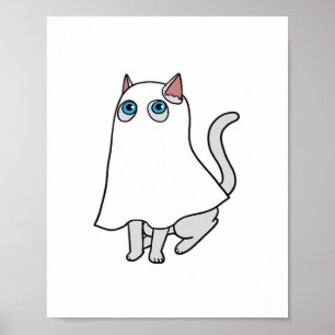 Ghost Cat Classic T-Shirt_2 Poster