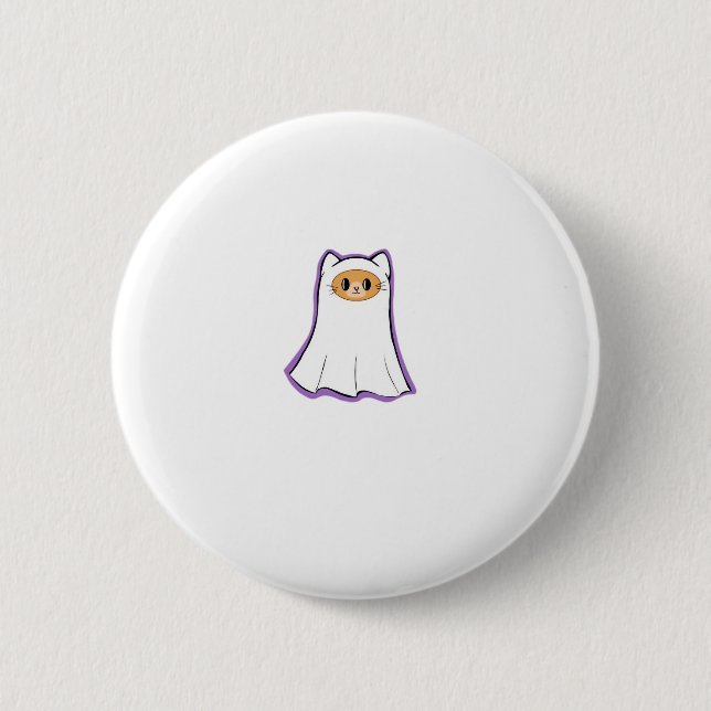 ghost cat Classic T-Shirt_3 6 Cm Round Badge (Front)