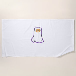 ghost cat Classic T-Shirt_3 Beach Towel
