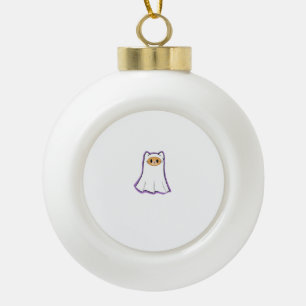 ghost cat Classic T-Shirt_3 Ceramic Ball Christmas Ornament