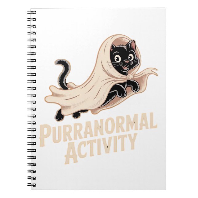 Ghost Cat Classic T-Shirt Notebook (Front)