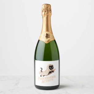 Ghost Cat Classic T-Shirt Sparkling Wine Label
