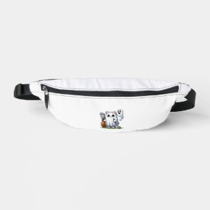Ghost Cat Golf Pumpkin Halloween. Tank Top Bum Bags