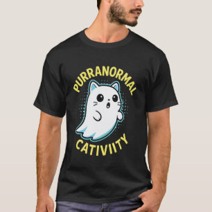 Ghost Cat Gothic Aesthetic Paranormal Occult T-Shirt