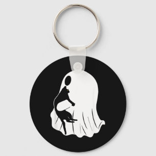 Ghost Cat Halloween Costume Black Cat Men Women Key Ring