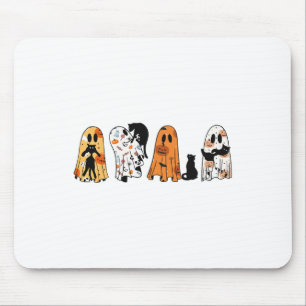 Ghost Cat Halloween Ghost Black Cat Spooky Season  Mouse Pad