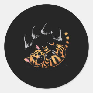 Ghost Cat Meme Funny Halloween Soky Kitty Classic Round Sticker