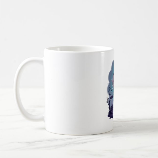 Ghost Cat Parade Coffee Mug (Left)