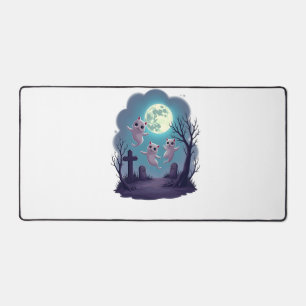 Ghost Cat Parade Desk Mat