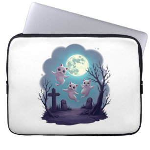 Ghost Cat Parade Laptop Sleeve