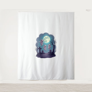 Ghost Cat Parade Tapestry