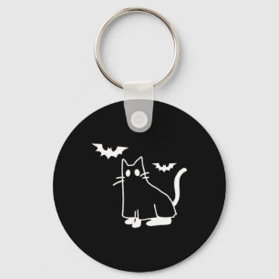 Ghost Cat Pocket Halloween Costume Men Women Kids Key Ring
