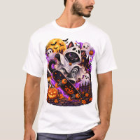 Ghost Cat Skateboard Halloween