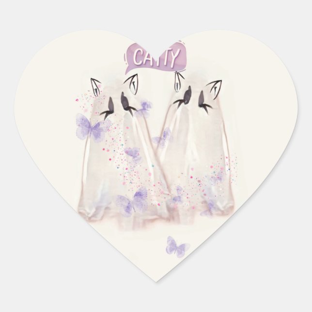 Ghost Cat Sticker "Catty" (Front)