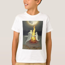 Ghost Cats Halloween Kids T-Shirt