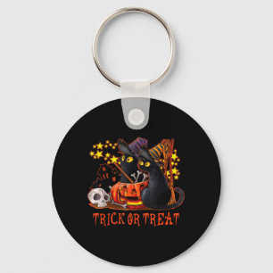 Ghost Cats Pumpkin Spooky Black Cat Mum Halloween Key Ring