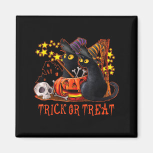 Ghost Cats Pumpkin Spooky Black Cat Mum Halloween Magnet