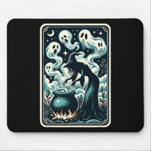 Ghost Cauldron Gothic Supernatural Tarot Card  Mouse Pad