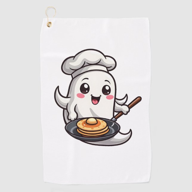 Ghost Chef – Funny Halloween Cooking Tee Golf Towel (Front)