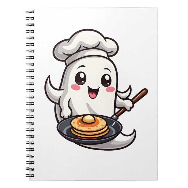 Ghost Chef � Funny Halloween Cooking Tee Notebook (Front)