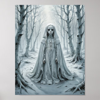 Ghost child in cold winter poster