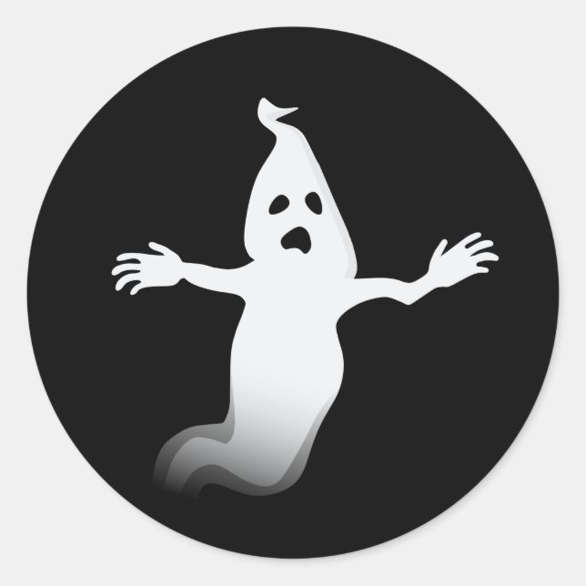 Ghost Classic Round Sticker (Front)