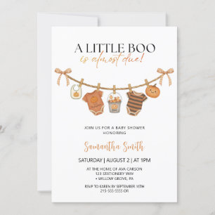 Ghost Clothesline Halloween Baby shower Party Invitation
