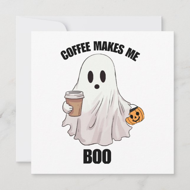 Ghost Coffee Halloween Funny  (Front)
