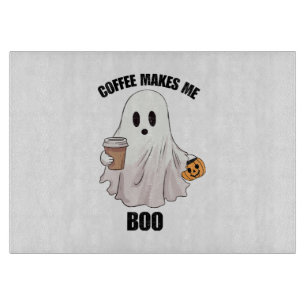 Ghost Coffee Halloween Funny  Cutting Board