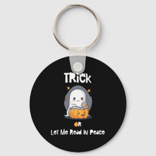 Ghost Coffee Pumpkin Shirt Let Me Read In Peace Sh Key Ring