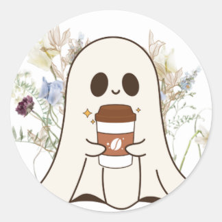 Ghost coffee vinyl sticker