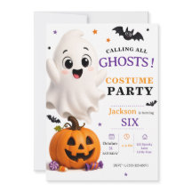 Ghost Costume Party - Cute Halloween Birthday