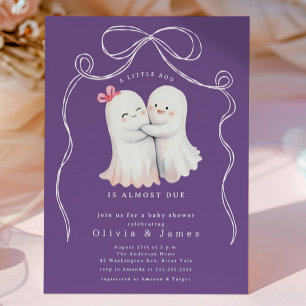 Ghost Couple Baby Shower Invitation