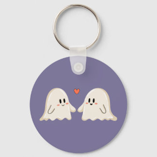 Ghost Couple in Love Key Ring