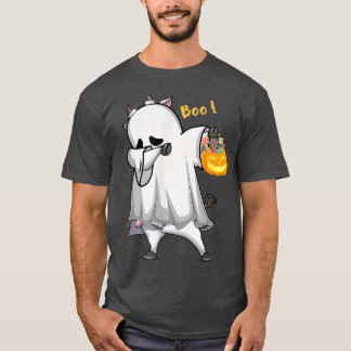 Ghost Cow Funny Boo Halloween Men Women Farmer Pum T-Shirt